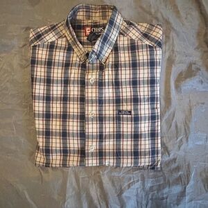 Tan, Blue, and Red CHAPS Check shirt Long sleeve shirt 👔